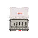 6-PCS ROUTER BIT SET, STRAIGHT 8MM