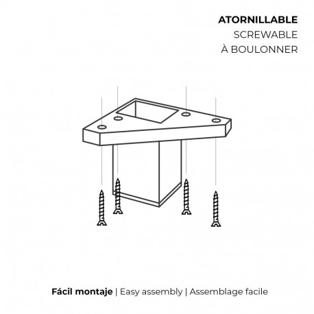 ABS jalg 40x40 L60 must