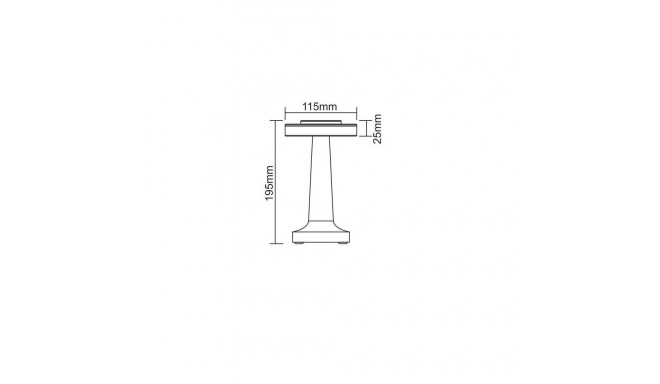 LED TABLE LAMP RODEO ETLED-53C BLACK