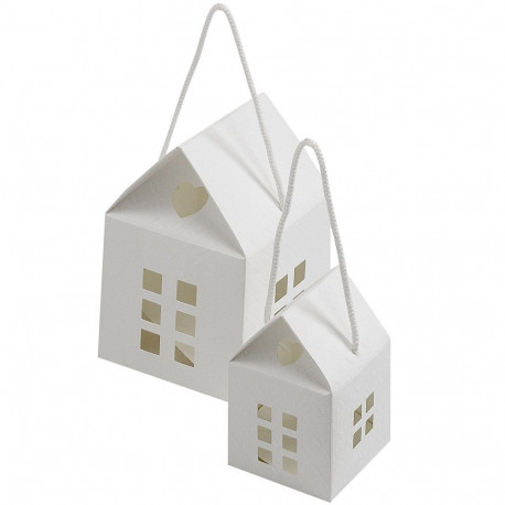 Kinkekarp Maja, 120 x 120 x 110  mm, valge (5 tk)