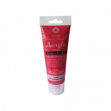 Akrüülvärv Grafitas 1228, intensiivne punane (Permanent Red), 75ml