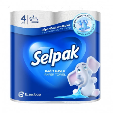 Tualettpaber SELPAK 8rulli, 3 kihiline, 18,6 meetrit, 150 lehte