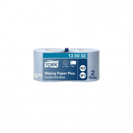 Tööstuslik rullpaber Tork Plus W1/W2, 255mx23.5cm, 2-kih, sinine, 130052 (2 tk)