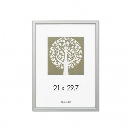 Pildiraam, plastik, A4, 21 x 29,7 cm, hõbedane