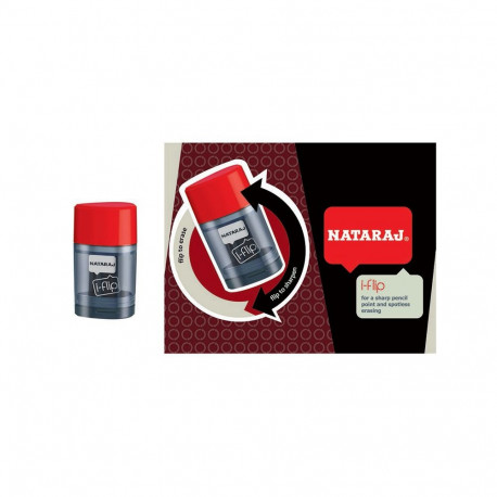 Pliiatsiteritaja Nataraj Iflip kustutuskummiga ja kogujaga (2 tk)