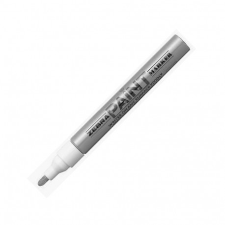 Marker permanentne Zebra Paint, 3mm,  hõbe