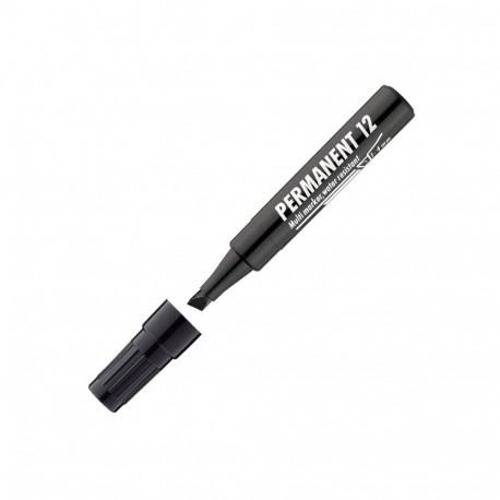 Marker permanentne ICO 12, 1-4mm, lõigatud, must (2 tk)