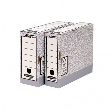 Arhiivikarp Fellowes A4, selg 100mm, hall/valge  kartong 3Re (2 tk)