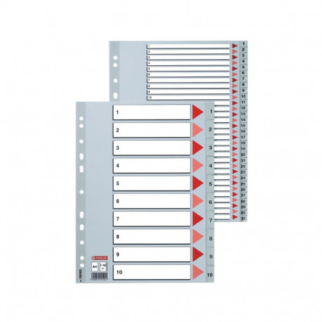 Vahelehed Esselte A4 plastik 1-12