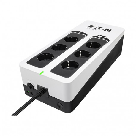 Eaton 3S Gen2 UPS DIN, 450 VA, 270 W, Input: Schuko, Outputs: (3) Schuko, (3) Schuko surge only, Tow