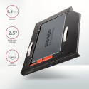 AXAGON Optical disk drive caddy for 2.5“ SSD/HDD. LED, 9.5 mm, Aluminum | RSS-CD09