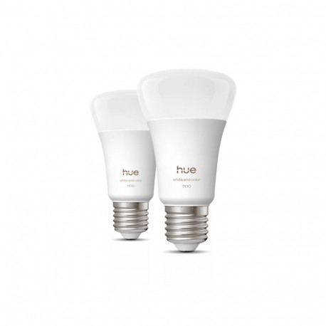 Philips Hue WCA 1100 A60 2P EU | E27 | 8.1 W | valge ja värviline valgus | Bluetooth ja Zigbee