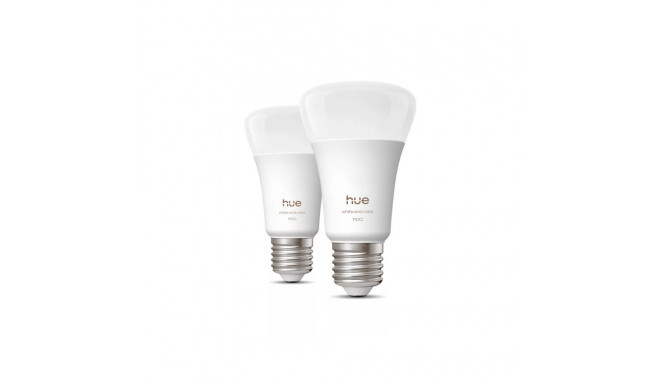 Philips Hue WCA 1100 A60 2P EU | E27 | 8.1 W | White and colour light | Bluetooth and Zigbee