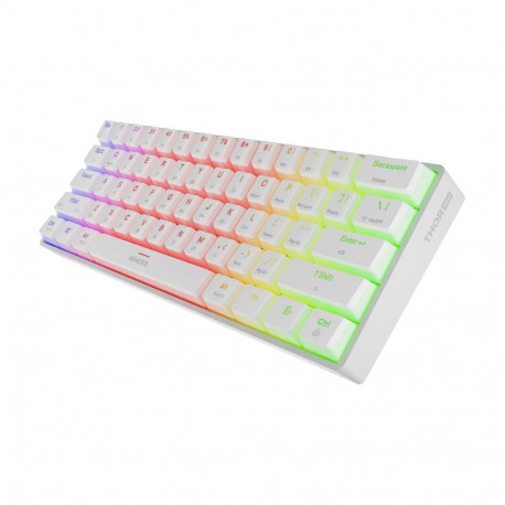 Genesis mänguriklaviatuur THOR 660 G2 juhtmevaba/juhtmega US Linear RGB, valge