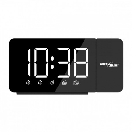 GreenBlue digital LED clock radio GB172