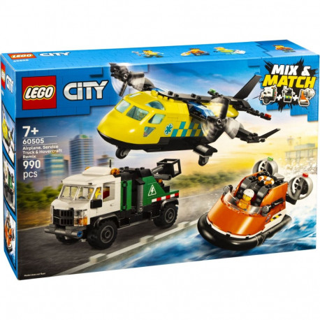 LEGO City Great Vehicles 60505 Lentokone, huoltoauto ja ilmatyynyalus
