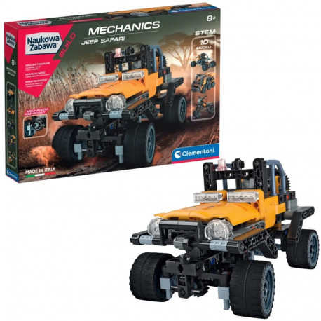 Naukowa Zabawa Klocki laboratoorium mehaanika Jeep Safari poola keeles Clementoni 50123