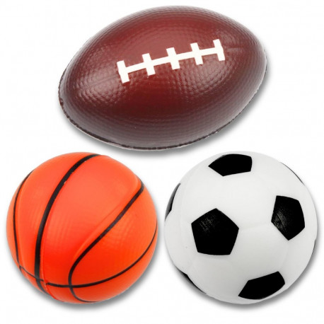 Vahtpallide komplekt jalgpall korvpall ragbi 3 tk 10 cm