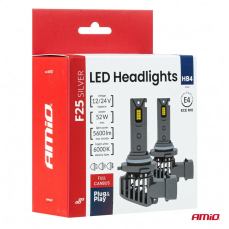 LED pirnid F25 HB4 9006 52W 12V 24V canbus