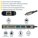 "D StarTech USB C ADAPTER - HDMI - SD - PD"