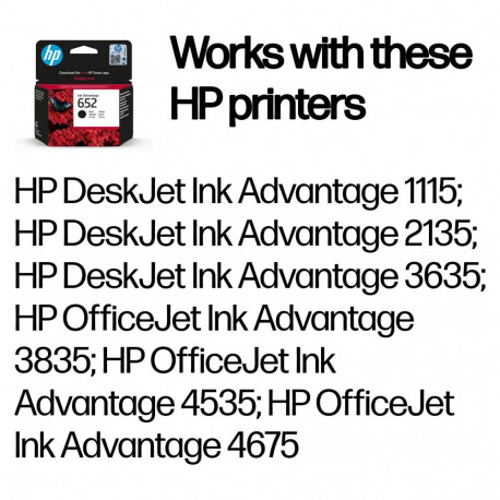 "HP 652 - 6 ml - original - Ink Advantage - Tintenpatrone - fr Deskjet 1110. 2130. 3630. ENVY 4520. 