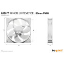 "120mm be quiet! Light Wings LX PWM Reverse White"