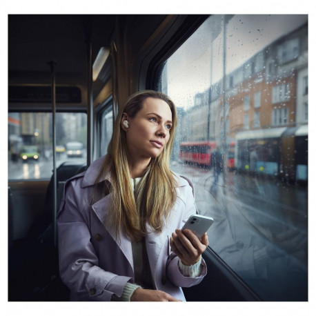 Epos Adapt E1 valged Bluetooth TWS nööpkõrvaklapid Multi-Connect IPX5 Hybrid ANC laadimiskarp USB-C 