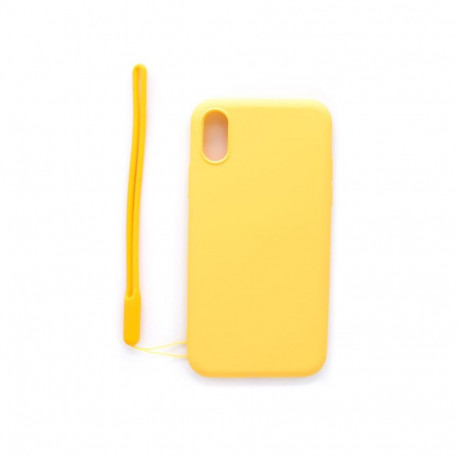 Evelatus case with strap Apple iPhone X/XS Soft Touch Silicone, yellow