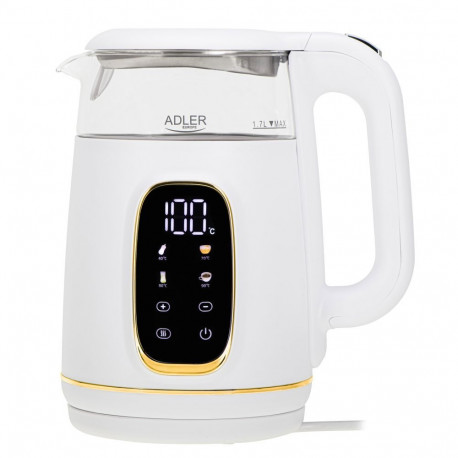 Adler Kettle with LED Display | AD 1305 | Electric | 2200 W | 1.7 L | Plastic | 360 rotational base 