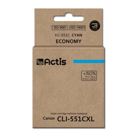 Actis KC-551C Ink (replacement for Canon CLI-551C; Standard; 12 ml; cyan)