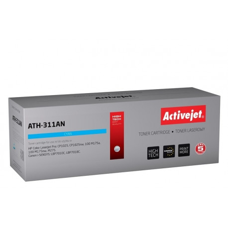Activejet ATH-311AN Toner (replacement for Canon, HP 126A CRG-729C, CE311A; Premium; 1000 pages; cya
