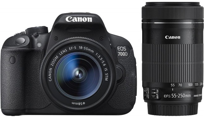 Canon EOS 700D + 18-55mm STM + 55-250mm STM komplekts