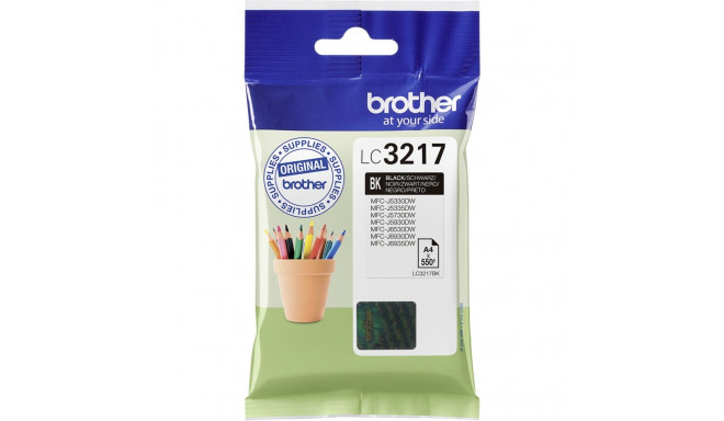 BROTHER LC3217BK BLACK INK CARTRIDGE, 550P