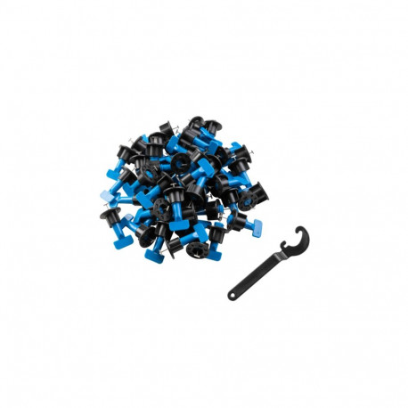 Hogert HT3B348 Tile leveling clamps, 50 pcs, reusable