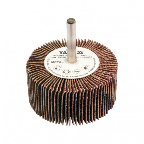 Flap Wheel W. Shaft 60X30X6 P60 YT-83362 YATO