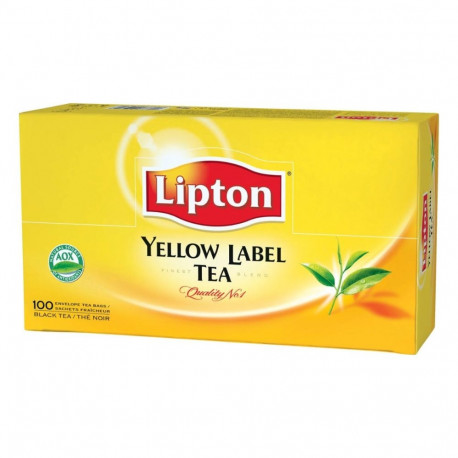 Black tea LIPTON Yellow Label 100 pcs in a foil envelope