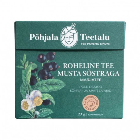 Berry tea PÖHJALA TETALU green tea with blackcurrant 10 pcs