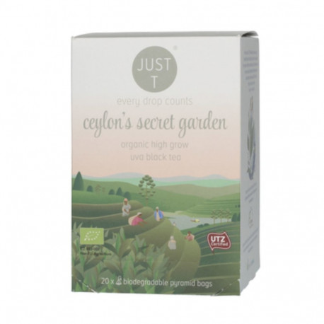 Black tea JUST T Ceylon´s Secret Garden Bio 20 pcs