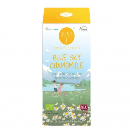 Herbal tea JUST T Blue Sky Chamomile Bio with chamomile and iron herb 20 pcs