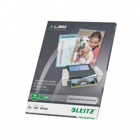 Lamineerimistaskud Leitz UDT A3, 80mic, 100tk