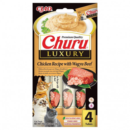 Churu Luxury kassimaius kana ja Wagyu veiselihaga 4x14g