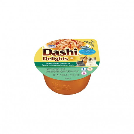 Inaba Dashi Delights Tuna with Bonito Flakes canned food for cats 70g