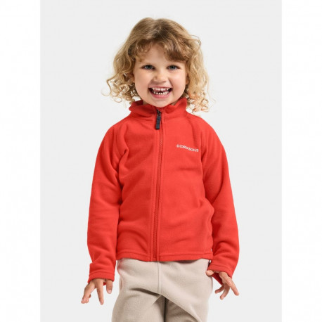Fliispusa Didriksons Monte Kids' Full-Zip 10 punane - 110