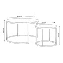 Coffee table HEDVIG 2pcs set, beige