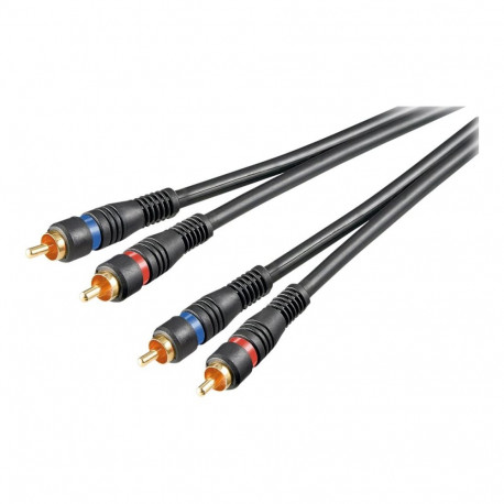 Goobay stereo RCA kaabel 2x RCA, topeltvarjestatud 50032