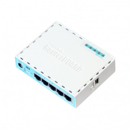 MikroTik ethernet-ruuter RB750Gr3 hEX, kahesüdameline 880MHz CPU, 256MB RAM, 16MB (MicroSD), 5xGigab