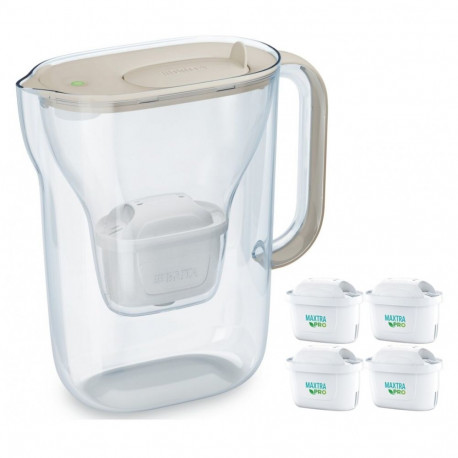 Style Essential water filter jug 2.4l + 4 cartridges, sand