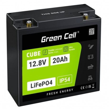 Accumulator CUBE LiFePO4 20Ah 12V/12.8V 256Wh