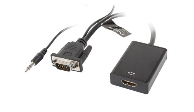 VGA (Male) + Audio to HDMI (Female) Adapter
