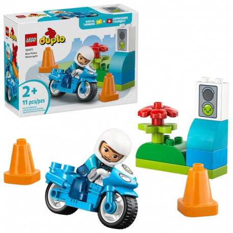 Toy - LEGO DUPLO 10471 Police Motorcycle Set (Lego, 11 pieces, blue)